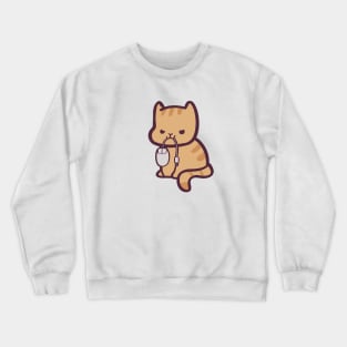 Tech Support Cat Crewneck Sweatshirt